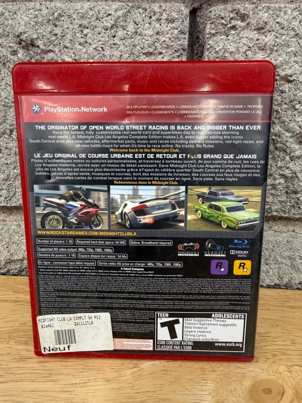 Sony PS3 Midnight Club Los Angeles Complete Edition - White & Red Case - Picture 2 of 3